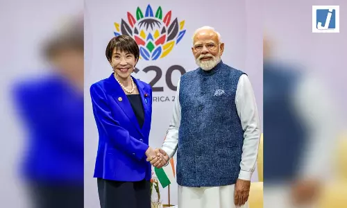 जापान की प्रधानमंत्री ताकाइची तीन दिवसीय दौरे पर आज पहुंचेंगी दिल्ली, 16वें शिखर सम्मेलन में होंगी शामिल जापान की प्रधानमंत्री ताकाइची तीन दिवसीय दौरे पर आज पहुंचेंगी दिल्ली, 16वें शिखर सम्मेलन में होंगी शामिल