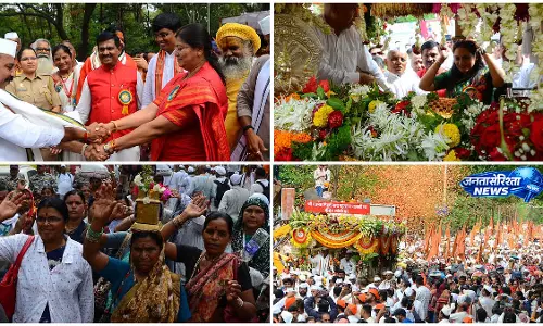 Nashik : निवृत्तिनाथ महाराज की आषाढ़ी पालकी का भव्य स्वागत
