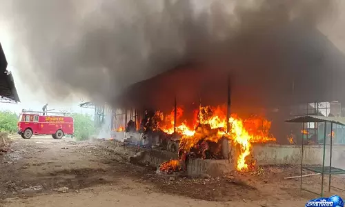 Balgarh सब्जी मंडी में भीषण आग, लाखों का नुकसान