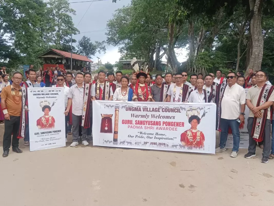 Nagaland: उंगमा ने पद्म श्री गुरु संग्युसांग के लिए घर वापसी की मेजबानी की