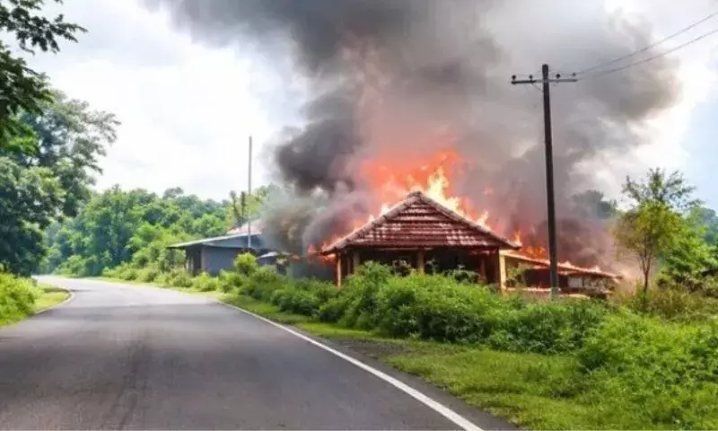 Manipur: संदिग्ध KNA-B कैडरों ने कामजोंग में 12 घरों और बाजार में आग लगा दी