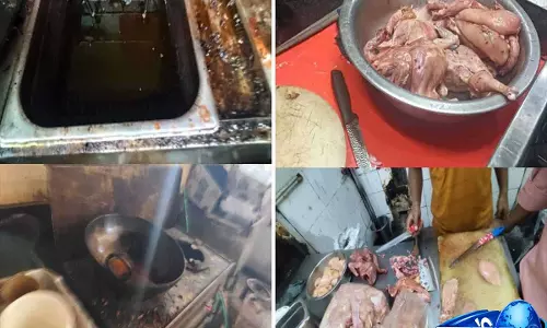 Hyderabad में खाद्य सुरक्षा विभाग की कार्रवाई, उप्पल के रेस्तरां पर ₹25,000 का जुर्माना Hyderabad में खाद्य सुरक्षा विभाग की कार्रवाई, उप्पल के रेस्तरां पर ₹25,000 का जुर्माना