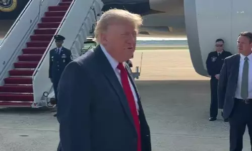 Trump ने नॉर्थ डकोटा यात्रा 37 साल में पहली एयर फोर्स वन फ़्लाइट थी