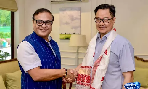 Assam CM, किरण रिजिजू ने दिल्ली में बैठक के दौरान बाढ़ पुनर्वास पर की चर्चा