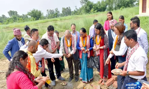 भारत की HICDP सहायता के तहत पूर्वी नेपाल में स्कूल भवन की आधारशिला रखी गई
