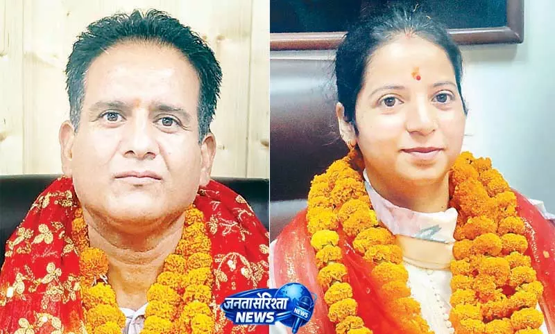 नगर निगम पर भाजपा का कब्जा, शमशेर नैहरिया को मेयर की कुर्सी, प्रेरणा गुलेरिया डिप्टी मेयर नगर निगम पर भाजपा का कब्जा, शमशेर नैहरिया को मेयर की कुर्सी, प्रेरणा गुलेरिया डिप्टी मेयर