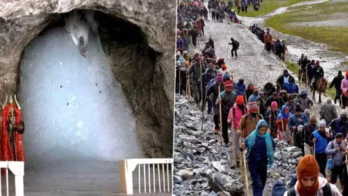 Srinagar: कश्मीर में पारंपरिक अंदाज में हुआ अमरनाथ यात्रियों का भव्य स्वागत Srinagar: कश्मीर में पारंपरिक अंदाज में हुआ अमरनाथ यात्रियों का भव्य स्वागत