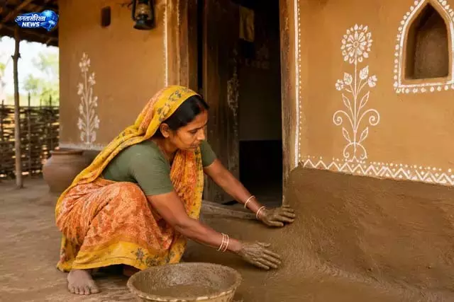 गोबर-मिट्टी लिपाई के फायदे जानकर आप भी करेंगे तारीफ गोबर-मिट्टी लिपाई के फायदे जानकर आप भी करेंगे तारीफ