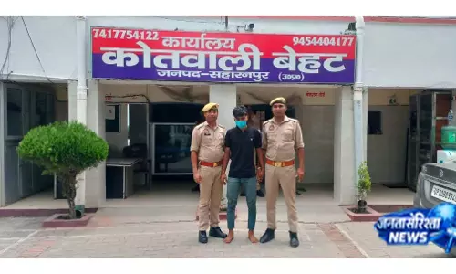 Behat  क्षेत्र में पुलिस की चेकिंग के दौरान गिरफ्तारी