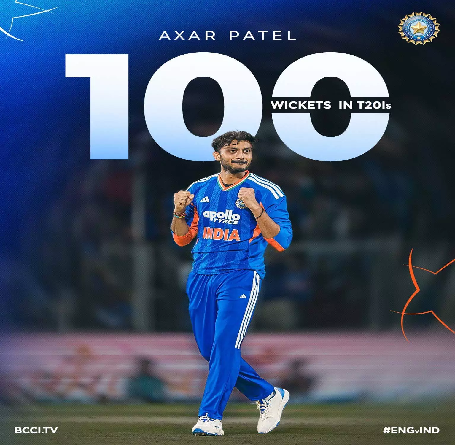 T-20 अंतरराष्ट्रीय मैच में 100 विकेट लेने वाले पहले स्पिन गेंदबाज बने अक्षर पटेल T-20 अंतरराष्ट्रीय मैच में 100 विकेट लेने वाले पहले स्पिन गेंदबाज बने अक्षर पटेल