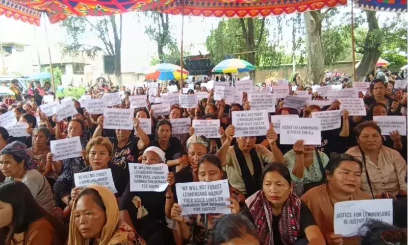 Manipur:  कुकी-ज़ो महिलाओं का विरोध, लेनमिनसांग हाओकिप के लिए न्याय की मांग