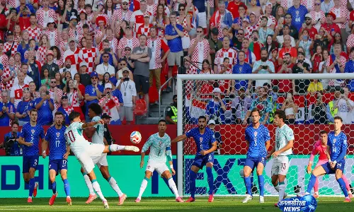 FIFA वर्ल्ड कप 2026: स्पेन के खिलाफ वर्ल्ड कप के राउंड-ऑफ-16 मुकाबले के लिए पुर्तगाल की टीम डलास पहुंची