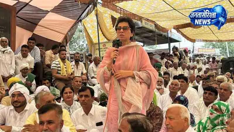 कुमारी शैलजा ने चानोट आंदोलन को दिया समर्थन कुमारी शैलजा ने चानोट आंदोलन को दिया समर्थन