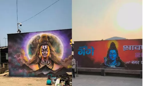 श्रावणी मेले से पहले सुल्तानगंज का बदला रूप, भगवान शिव की भक्ति से सजीं शहर की दीवारें