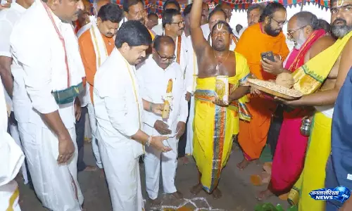 मंगिनापुडी बीच पर 63 फुट ऊंची विजया गणपति मूर्ति का शिलान्यास, टूरिज्म को मिलेगा बढ़ावा मंगिनापुडी बीच पर 63 फुट ऊंची विजया गणपति मूर्ति का शिलान्यास, टूरिज्म को मिलेगा बढ़ावा