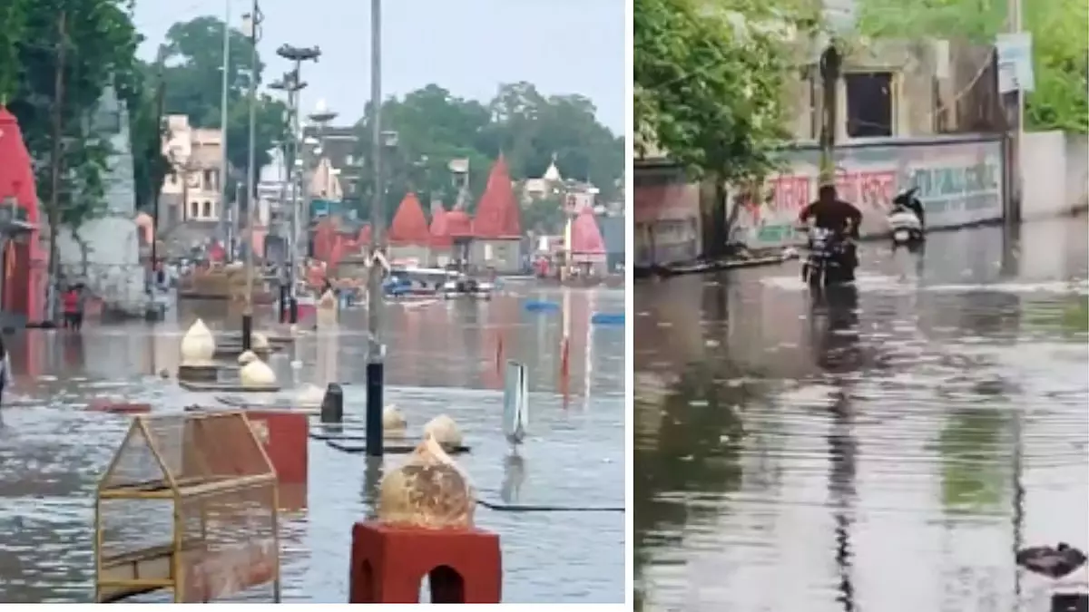 MP : भारी बारिश से नदियां उफान पर, हरदा में जनजीवन प्रभावित MP : भारी बारिश से नदियां उफान पर, हरदा में जनजीवन प्रभावित