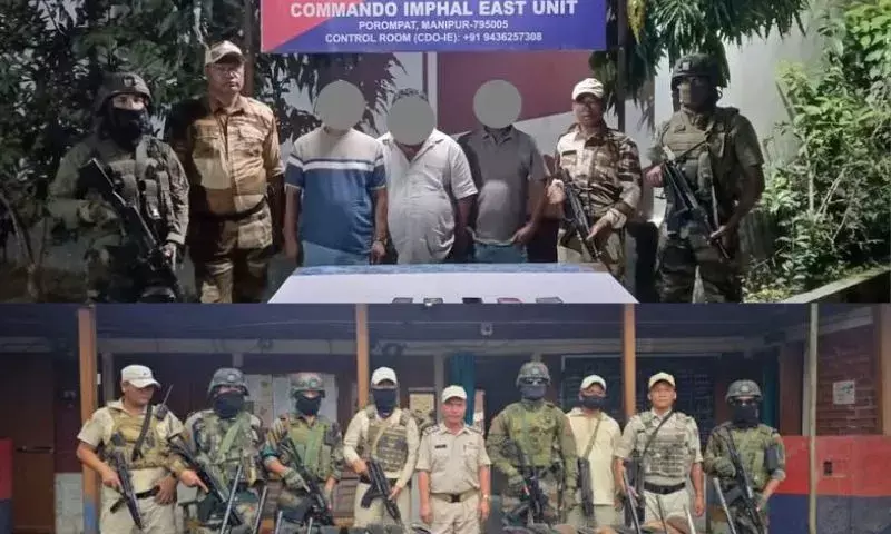 Manipur: जॉइंट ऑपरेशन में चार उग्रवादी गिरफ्तार, भारी मात्रा में हथियार जब्त Manipur: जॉइंट ऑपरेशन में चार उग्रवादी गिरफ्तार, भारी मात्रा में हथियार जब्त