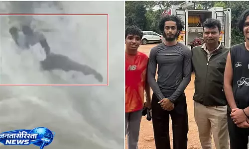 बड़ा हादसा टला, नदी में फंसे दो कॉलेज छात्रों को ग्रामीणों और रेस्क्यू टीम ने बचाया