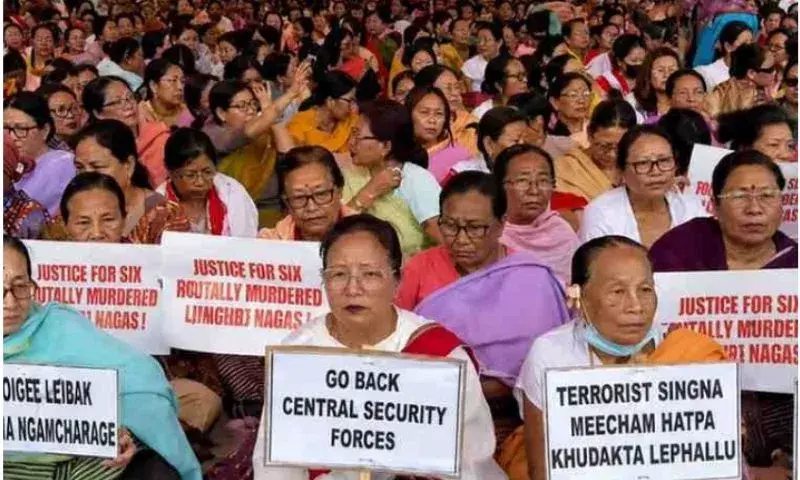 Manipur: मैतेई और नागा महिलाओं ने मिलकर उठाई आवाज, न्याय की मांग तेज
