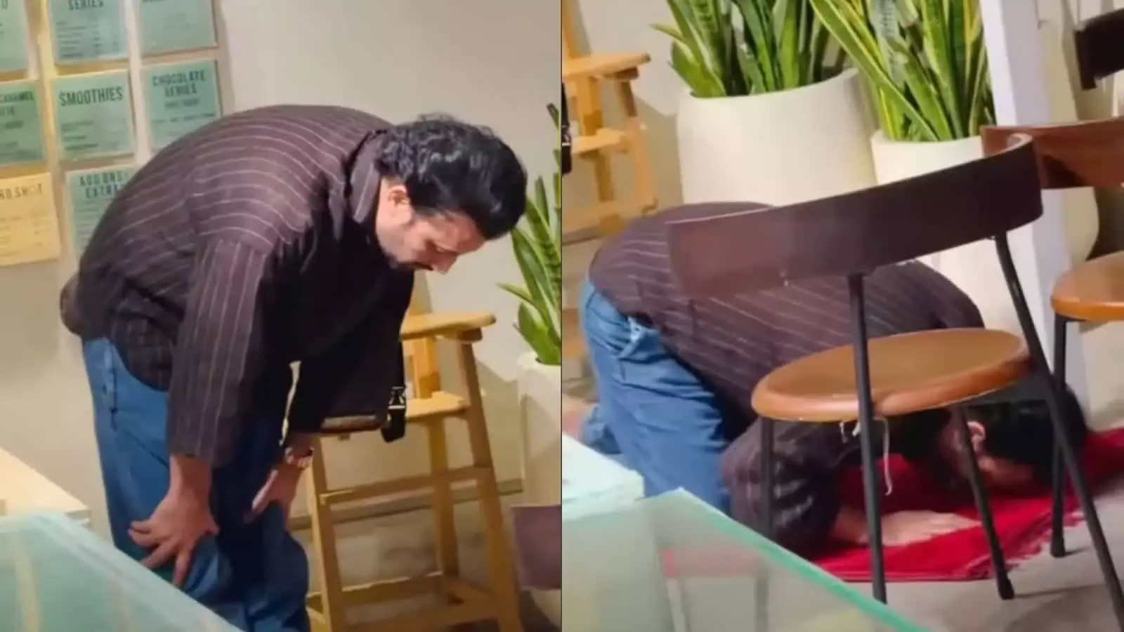 कैफे के अंदर नमाज पढ़ते दिखे आतिफ असलम, वीडियो वायरल
