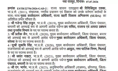 8 IAS अफसरों का ट्रांसफर, देखें लिस्ट