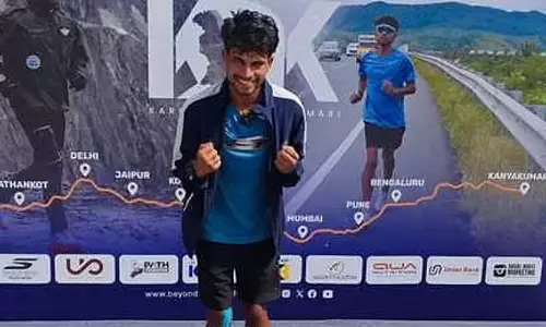 कारगिल से कन्याकुमारी तक 4,200 किमी की जागरूकता दौड़ पूरी कारगिल से कन्याकुमारी तक 4,200 किमी की जागरूकता दौड़ पूरी
