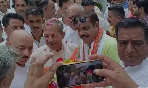BJPs  के नए क्षेत्रीय अध्यक्ष का सहारनपुर में भव्य स्वागत