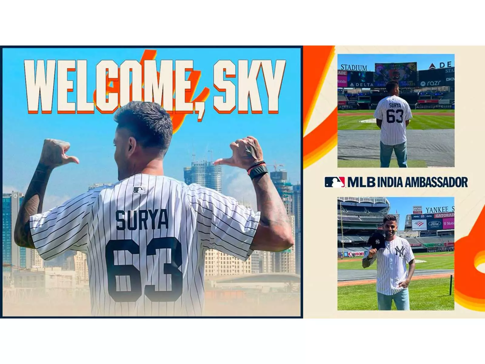 मेजर लीग बेसबॉल ने क्रिकेट स्टार Suryakumar Yadav के साथ पार्टनरशिप करके भारत में अपनी मौजूदगी बढ़ाई मेजर लीग बेसबॉल ने क्रिकेट स्टार Suryakumar Yadav के साथ पार्टनरशिप करके भारत में अपनी मौजूदगी बढ़ाई