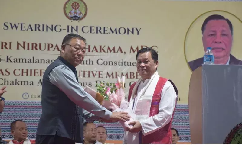 CADC चीफ बने निरुपम चकमा: मिजोरम में राज्यपाल शासन हटने के बाद हुआ शपथ ग्रहण