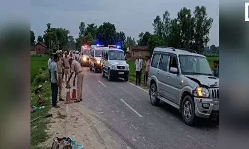 तेज रफ्तार स्कॉर्पियो ने तीन पैदल राहगीरों को कुचला, रोपाई करने आए तीन युवकों की दर्दनाक मौत