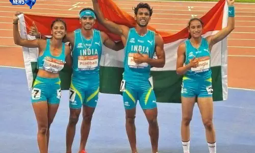 Bhubaneswar भारतीय मिश्रित 4x400 मीटर रिले ने पहले दिन स्वर्ण पदक जीता