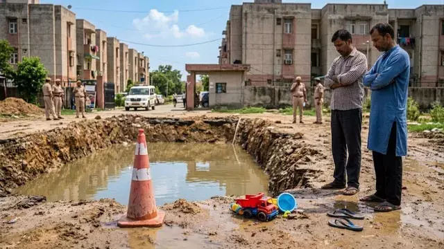 Faridabad : बारिश के पानी से भरे गड्ढे में डूबने से 9 साल के बच्चे की मौत Faridabad : बारिश के पानी से भरे गड्ढे में डूबने से 9 साल के बच्चे की मौत