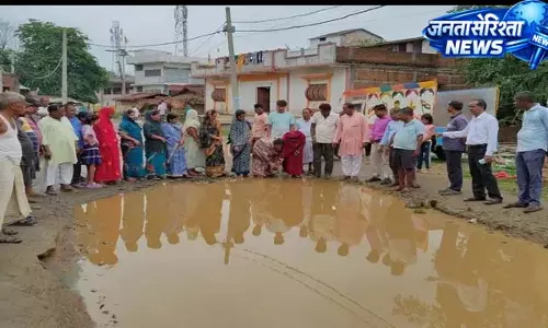 सड़क नहीं बनी तो ग्रामीणों ने गड्ढे में पाली मछली सड़क नहीं बनी तो ग्रामीणों ने गड्ढे में पाली मछली