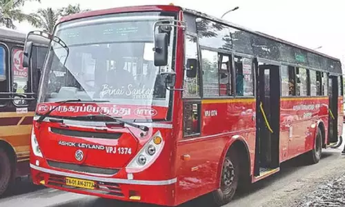 तमिलनाडु: मेट्रोपॉलिटन ट्रांसपोर्ट कॉरपोरेशन सोमवार से 41 नई बसों का करेगा संचालन तमिलनाडु: मेट्रोपॉलिटन ट्रांसपोर्ट कॉरपोरेशन सोमवार से 41 नई बसों का करेगा संचालन