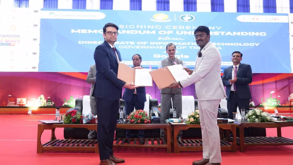 Tripura को ₹10,000 करोड़ का IT बूस्ट, बिजनेस कॉन्क्लेव में 43 MoUs साइन Tripura को ₹10,000 करोड़ का IT बूस्ट, बिजनेस कॉन्क्लेव में 43 MoUs साइन