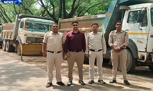 अवैध रेत परिवहन पर बड़ी कार्रवाई, 4 हाईवा जब्त, गंगोटी क्षेत्र से पकड़े गए वाहन