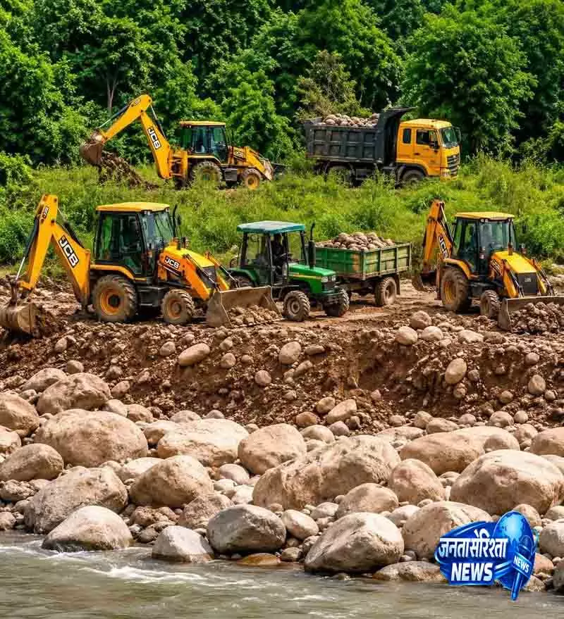 Aravalli में बारिश की आड़ में अवैध खनन का आरोप Aravalli में बारिश की आड़ में अवैध खनन का आरोप