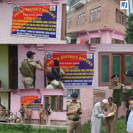 सोपोर पुलिस की बड़ी कार्रवाई, फरार ड्रग्स तस्कर की 1.23 करोड़ रुपए की संपत्ति जब्त सोपोर पुलिस की बड़ी कार्रवाई, फरार ड्रग्स तस्कर की 1.23 करोड़ रुपए की संपत्ति जब्त