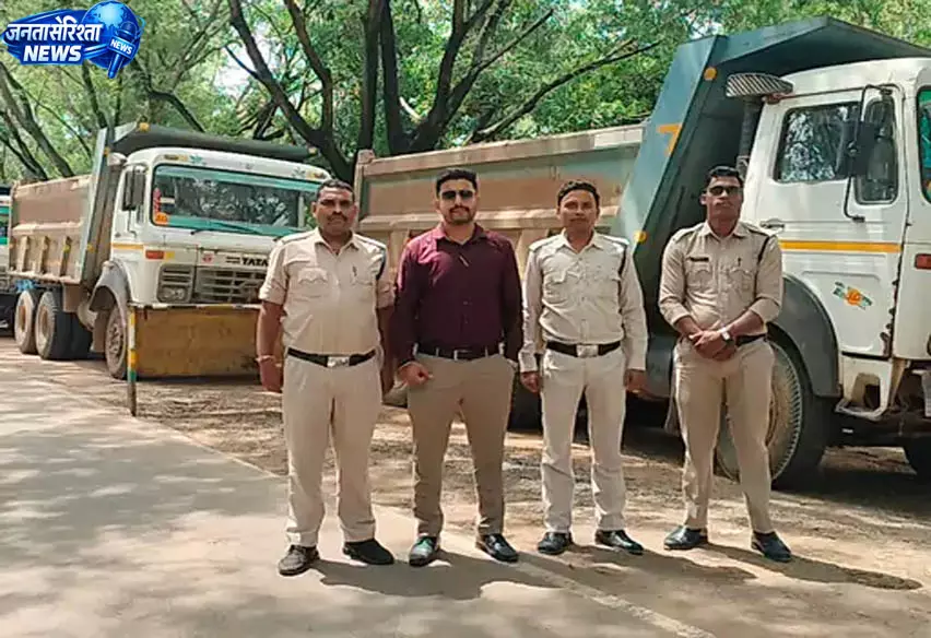 अवैध रेत परिवहन पर बड़ी कार्रवाई, 4 हाईवा जब्त, गंगोटी क्षेत्र से पकड़े गए वाहन अवैध रेत परिवहन पर बड़ी कार्रवाई, 4 हाईवा जब्त, गंगोटी क्षेत्र से पकड़े गए वाहन