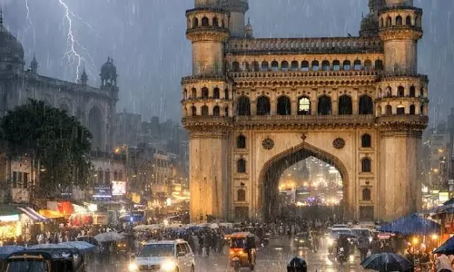 Hyderabad में मौसम का बड़ा अलर्ट, IMD ने सात दिनों तक तूफानी मौसम की संभावना जताई Hyderabad में मौसम का बड़ा अलर्ट, IMD ने सात दिनों तक तूफानी मौसम की संभावना जताई