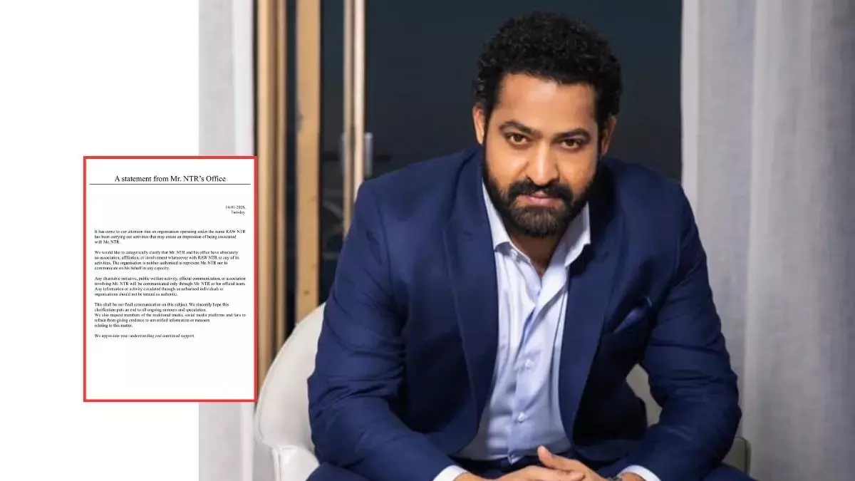 RAW NTR को मेरी ओर से कोई अधिकार नहीं—जूनियर एनटीआर का स्पष्ट बयान RAW NTR को मेरी ओर से कोई अधिकार नहीं—जूनियर एनटीआर का स्पष्ट बयान