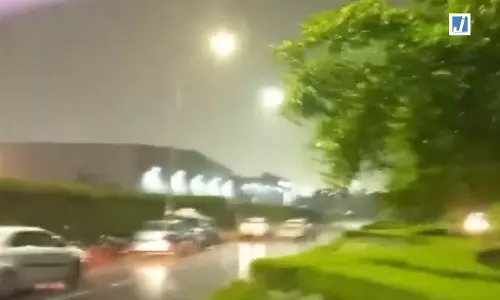 राष्ट्रीय राजधानी में हुई तेज़ बारिश