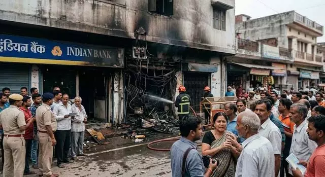 रायबरेली इंडियन बैंक में आग, हजारों खाताधारक परेशान रायबरेली इंडियन बैंक में आग, हजारों खाताधारक परेशान