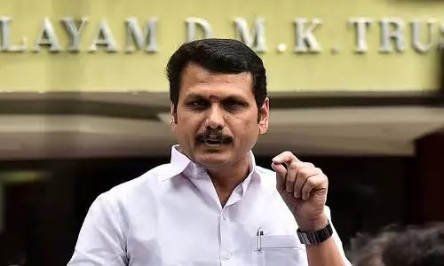 Tamil Nadu : विधायकों से कथित संपर्क मामले में सेंथिल बालाजी की बढ़ीं मुश्किलें Tamil Nadu : विधायकों से कथित संपर्क मामले में सेंथिल बालाजी की बढ़ीं मुश्किलें