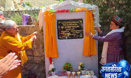 लाहौल-स्पीति के विधायक ने काजा में किया मुक्त मंच का शिलान्यास