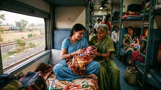 ट्रेन में आधी रात हुई डिलीवरी, यात्रियों ने की मदद ट्रेन में आधी रात हुई डिलीवरी, यात्रियों ने की मदद