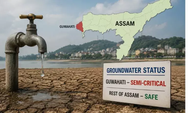Assam: गुवाहाटी में ग्राउंडवाटर की स्थिति सेमी-क्रिटिकल हो गई है, बाकी राज्य सुरक्षित Assam: गुवाहाटी में ग्राउंडवाटर की स्थिति सेमी-क्रिटिकल हो गई है, बाकी राज्य सुरक्षित