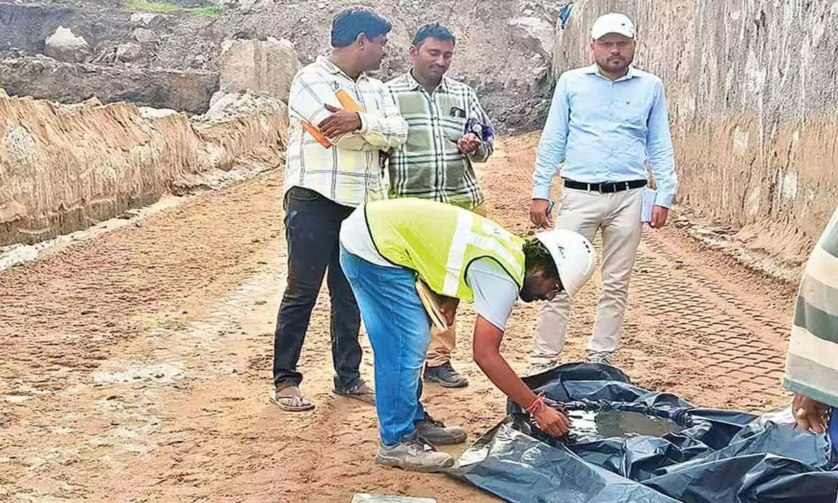 Andhra: ECRF बांध स्थल पर CSMRS टीम द्वारा गुणवत्ता परीक्षण
