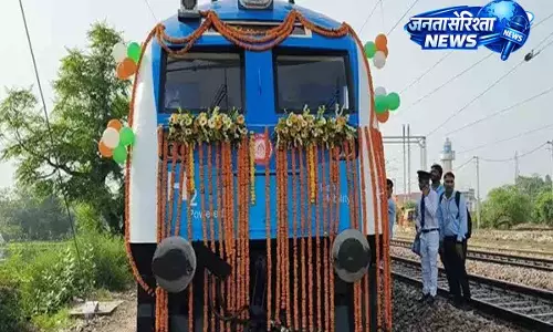 हरियाणा में इतिहास: जींद पहुंची भारत की पहली हाइड्रोजन ट्रेन