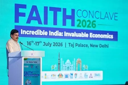 फेथ कॉन्क्लेव 2026: मध्य प्रदेश के नैसर्गिक सौंदर्य, इतिहास और संस्कृति का सजीव चित्रण: सीएम मोहन यादव फेथ कॉन्क्लेव 2026: मध्य प्रदेश के नैसर्गिक सौंदर्य, इतिहास और संस्कृति का सजीव चित्रण: सीएम मोहन यादव